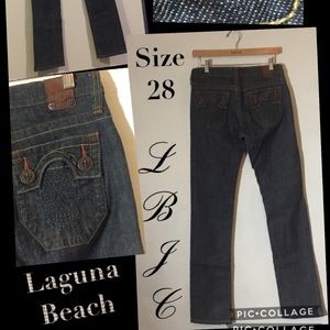 LBJC dark blue skinny jeans.. size 28 w/. skeleton